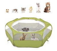 Pawaboo Small Animal Playpen with Zippered Cover, Green
