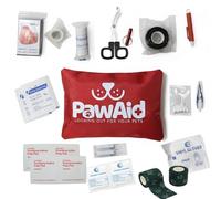 PawAid 34-Piece Pet First Aid Kit for Dogs- Mini First Aid Kit with Dog Wipes, Bandages, Eye Wash & Travel Pouch Bag | Ideal First Aid Bag for Travel Organiser, Campervan Essentials & Camping Gifts