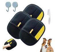 Pawbeam - Pet Fur Remover, Pet Hair Removal Glove, Electrostatic Pet Hair Remover Glove, Reusable Cat & Dog Grooming Mitten, Two Way Brush to Collect Cat and Dog Hair, Essential for Care (3PC)