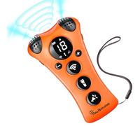 PawBehave Adjustable Ultrasonic Dog Trainer - World's First Variable Frequency Pet Behavior Corrector with 10 Level Ultra Sound, 18 Dog Whistles, Anti-Bark Flashlight, Humane Dog Deterrent (Orange)