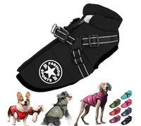 Pawbibi Sport Waterproof Winter Jacket with Built-in Harness, Pawbibi Dog Jacket with Harness, Pawbibi Dog Jacket, Waterproof Windproof for All Dogs/Cats, Black, M