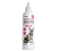 Pawbits Ear Cleaner for Dogs & Cats A Moisturising Ear Cleaning Solution with Eucalyptus Oil to Remove Dirt & Wax - Non Toxic & Soothing Drops to Stop Itching & Discomfort, Head Shaking (250ml)