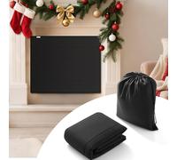 PAWBOSE Magnetic Fireplace Cover - Stop Heat Loss & Keep Drafts Out with Built-in 12 Strong Magnets for Iron Fireplace Frame, 43x36 Inch