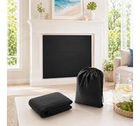 PAWBOSE Magnetic Fireplace Cover - Stop Heat Loss & Keep Drafts Out with Built-in 12 Strong Magnets for Iron Fireplace Frame, 43x36 Inch