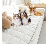 Pawcart Couch Cover, Paw Lounge Plush Pet Couch Cover, Non Slip Fuzzy Pet Couchs Covers for Sofa, Ultra-Soft Non-Slip Sofa Protector for Room or Bedroom (White,28 * 47 in)