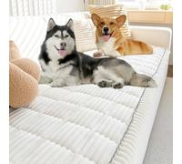 Pawcart Couch Cover, Paw Lounge Plush Pet Couch Cover, Non-Slip Washable Couchs Covers for Pets, Ultra-Soft Fluffy Plush Sofa Protector, Machine-Washable, Suitable for Dog and Cat (White,28×28in)