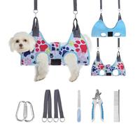 PAWCHIE Dog Grooming Hammock Harness for Dogs and Cats, with Nail Clippers, Cat Hanger Sling for Trimming Nails, Dog Hammock, Restraint Bag for Small, Medium, Large Dogs