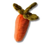 Pawcratean Dog Comfy Plush Toy with Squeaker Carrot Style Indoor Play Teeth Cleaning Washable Chewing