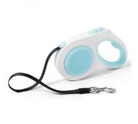 PAWDAY Retractable Dog Leash, 9.84/16.4 ft Tangle Free Retractable Leash for Small Medium Large Dogs Up to 65lbs, One-Handed Brake/Pause/Lock, Anti-Slip Handle (Blue, 16.4ft/5m)