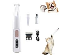 PawdiCare Pet Paw Trimmer, Pet Micro-Precision Trimmer, Waterproof & Rechargeable Multifunctional Pet Grooming Tool with LED Light, 2 Wide Blades for Paws, Eyes, Ears, Face and Rump