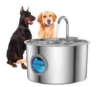 Pawdrate Dog Water Fountain, 108oz/3.2l, Stainless Steel Pet Cat Dogs Automatic Water Fountain for Indoor, Keep Health Full of Energy, Super Quiet for Large Small Animals(Set-A)