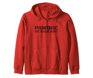 PAWDRE Beagle Dad Dog Dad Dog Father Beagle Hound Dad Zip Hoodie