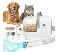 Pawella Pet Grooming Vacuum & Dog Hoover Kit,15000Pa Suction, 2.5L Extra-Large Dust Cup, 6-in-1 Professional Dog Clippers with De-Shedding Brush, Low Noise 60dB, for Dogs Cats All Coats