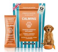 PAWER WATER Dog Anxiety Relief & Hydration Powder - Calm Hyperactive Behavior & Relax Nervous Dogs Safely - with Natural Chamomile, Ashwagandha, L-theanine & Collagen (12 Pack)