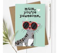 Pawesome Cat - Mothers Day Card from the Cat - Mothers Day Card from Cats Fur Baby - Babies - From Kittens, Kitty