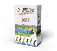 Himalayan Dog Chews Long Lasting - 6 in1 Variety Box l Multi-action Cheese Dental Chews for Dogs | Promotes Healthy Teeth | Healthy Dog Treats for Medium/Large Dogs (420g, Pack of 6) l Pawfect