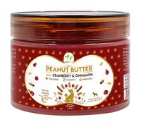 Pawfect Peanut Butter with Cranberry & Cinnamon - Food Toppers for Dogs | No Added Salt/Oil/Sugar | For Training & Rewards | Topper for Lick Mats (275g)