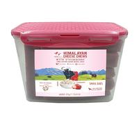 Pawfect Himalayan Cheese Chew Strawberry Bars for Dogs - Small Size, Multipack Tub of 10 Bars (370g/26.45oz) - Natural, Long-Lasting Dental Chews - Supports Oral Health with Strawberry Infusion