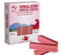 Himalayan Dog Chews Long Lasting - Strawberry Cheese Dental Chews for Dogs | Promotes Healthy Teeth & Bones | Healthy Dog Treats for Large Dogs (420g, Pack of 3) Pawfect