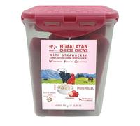 Pawfect Himalayan Cheese Chews with Strawberry for Medium Dogs| All Natural Dental Stick| Cleans teeth| Removes Plaque and Tartar|High protein, Grain-free | Pack of 10 Long lasting chew (750g/26.45oz)