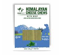 Pawfect Himalayan Cheese Dental Chew with Mint| 100% Natural Dental Stick| Long lasting chew| Pack of 3 Chews for Large Dogs (420g/14.81oz)| High in protein & calcium| Grain-free| Daily treat