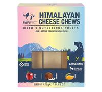 Pawfect Himalayan Yak Cheese Chews with Apple, Mango & Coconut for Large Dogs - 100% Natural Dental Stick - Rich in Protein & Calcium - Grain-free - Long-lasting Chew - Pack of 3 (420g/14.81oz)