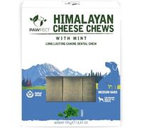 Pawfect Himalayan Yak Cheese Chews with Real Mint for Medium Dogs- 100% Natural Dental Stick - Cleans Teeth- Plaque Off and Tartar Control -High Protein, Grain-free Chews- Pack of 3 (195g/6.88oz)