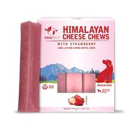 Pawfect Himalayan Yak Chews with Real Strawberry for Large Dogs - Long Lasting Dog Chews - Plaque Off and Tartar Control -High Protein, Grain-free Dog Treats - Pack of 3 (195g/6.88oz)