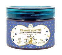Pawfect Peanut Butter with Blueberries & Hempseeds for Dogs & Puppies - 100% Natural Lickable Treat - No Added Sugar, Salt, Palm Oil - No Sweeteners, No Xylitol - Healthy Dog Treat - (275g/9.70oz)