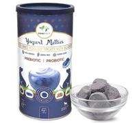 Pawfect Yogurt Melties Pre and Probiotic Dog Treats with Blueberry, Cranberry, Blue Spirulina & Mint | Healthy Gut | Low Calories | Grain & Gluten Free | Reward or Training Treats (38g/1.34oz)