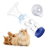 PAWFECTJEE Cat Inhaler Spacer with 2 Masks: Aerosol Chamber for Medication Delivery & Breathing Support for Cats (Blue)