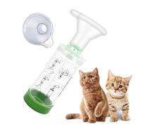 PAWFECTJEE Portable Cat Inhaler Spacer with 2 Silicone Masks - Nebulizer for Feline Breathing Problems - Drug Delivery Solution for Easy Medication Administration - Cat Inhaler & Nebulizer (Green)