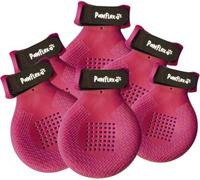 PawFlex Gripsterz Dog Boots Provide Stretchy, Breathable, Nonslip Protection for hot Pavement, Snow, ice, and rain. Durable, Secure fit Easy to Put on, no Twisting or Slipping - Berry Pink - Tiny