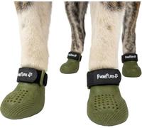 PawFlex Gripsterz Dog Boots Provide Stretchy, Breathable, Nonslip Protection for hot Pavement, Snow, ice, and rain. Durable, Secure fit Easy to Put on, no Twisting or Slipping - Army Green - Large