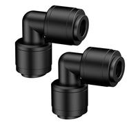 Pawfly 15 Pcs Quick Connect 0.64 CM Drip Irrigation Elbow Connectors, Universal 90 Degree Elbow Fittings for 0.64 CM Irrigation Tubing, Push-to-Fit 2-Way Elbows, Anti-Leak Drip Irrigation Parts