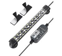 Pawfly 20 cm Aquarium LED Light 24/7 Fish Tank Light with Full Spectrum Brilliant White Blue Red Green Lights Multi-Colored LEDs with D/N Mode Single Color Effects Timer and Adjustable Brightness