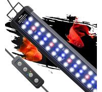 Pawfly 21 W Aquarium LED Light for 75 to 90 cm Extendable Fish Tank Light with Full Spectrum Brilliant White Blue Red Lights with Daytime & Night Modes Timer Auto On/Off Adjustable Brightness