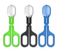 Pawfly 3 Pack Reptile Feeding Clamp, Bug Scooper, Plastic Reptile Poop Scoop, Terrarium Reptile Feeding and Cleaning Tools for Lizard Bearded Dragon Gecko Snake, 3 Colors