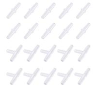 Pawfly 40 Piece Aquarium Air Line Connectors 2 Types of Plastic Tubing Connectors for 4-6 mm Hose Aquarium Airline Fittings for Fish Tank Pond Air Pump Pipe Airline