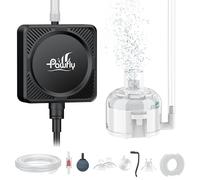 Pawfly 450 Ml/M 1.3 W Aquarium Air Pump, Ultra Quiet Mini Air Pump for 60 L Fish Tanks, Portable Fish Tank Air Pump Oxygen Aerator with Mini Sponge Filter Air Tubing Air Stone Check Valve