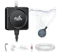 Pawfly 450 mL/min 1.3 W Aquarium Air Pump, Ultra Quiet Mini Bubbler Mini Air Pump for 60 L Fish Tanks, Portable Fish Tank Air Pump Oxygen Aerator with Air Tubing Air Stone Check Valve