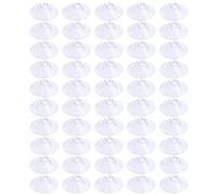 Pawfly 50 Pcs Suction Cups 3 cm Clear Plastic Suction Pads for Home Organization and Decoration Strong Adhesive Sucker Holders for Kitchen Bathroom Window and Glass Door