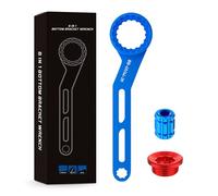 Pawfly 6-in-1 Bike Bottom Bracket Tool for 12/16-Notch 39/41/44/46/49mm External Cups, Bicycle Bottom Bracket Removal Tool with Bike Crank Removal Tool & Bike Crank Cap, Bike Bottom Bracket Wrench