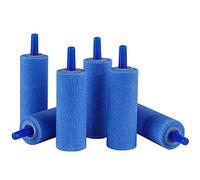 Pawfly 6 Pcs 5 cm Fish Tank Air Stone Cylinder Blue Aquairum Bubble Diffuser Release Tool for Nano Air Pumps Small Airstones for aquairums Buckets and DWC Reservoirs