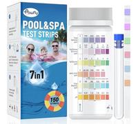 Pawfly 7 in 1 Hot Tub Test Strips Clearwater Pool and Spa 150 Testing Strips Water Test Kit Accurate for pH Chlorine Total Chlorine Hardness Bromine Cyanuric Acid Alkalinity