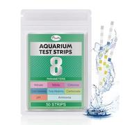 Pawfly 8 in 1 Aquarium Test Strips, 50 Strips Fish Tank Water Testing kit for pH Chlorine Nitrate Nitrite Carbonate Hardness Total Alkalinity & Ammonia Water Quality Freshwater Saltwater Test Kit