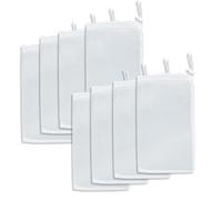 Pawfly 8 Pack Aquarium Filter Media Bags, Fish Tank Extra Fine Mesh Bag with Drawstring 150 Micron Aquarium Mesh Bag for Fine Resins, Activated Carbon, Bio Filter Balls, Ceramic Rings (20 cm x 30 cm)