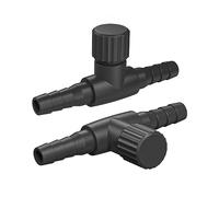Pawfly Aquarium Air Control Valves for 4-6 mm ID Airline Tubing Single Way Plastic Air Flow Controllers Regulators Adjustable Black Hose Connectors Air Pump Accessories for Fish Tanks, 10 Pack