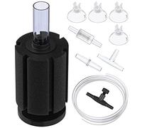 Pawfly Aquarium Bio Sponge Filter Quiet Betta Fry Shrimp and Small Fish Foam Filter with Airline Tubing Control Valve Suction Cup Connector and Check Valve Accessories for Fish Tanks up to 200 Litre