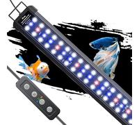 Pawfly Aquarium Light for 121-137 CM Tanks, 33 W Fish Tank Light, Full Spectrum Aquarium Lights, Extendable LED Fish Lamp with Timer, Daytime/Night Modes & Adjustable Brightness for Freshwater
